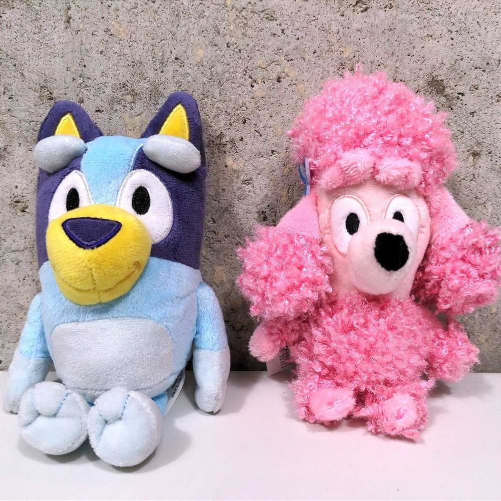 Bluey & Coco Plush Lot 8" Moose Toys Ludo Studio Disney Jr Stuffed Animal Toy